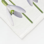 Snowdrop Fabric Muster. Fleecedecke (Ecke)