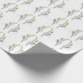 Snowdrop Fabric Muster. Geschenkpapier (Ecke)