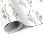 Snowdrop Fabric Muster. Geschenkpapier (Rolleneckpunkt)