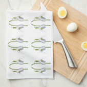 Snowdrop Fabric Muster. Geschirrtuch (Viertel Falte)