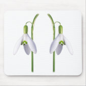 Snowdrop Fabric Muster. Mousepad (Vorne)
