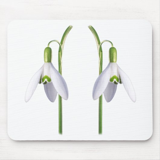 Snowdrop Fabric Muster. Mousepad (Vorne)