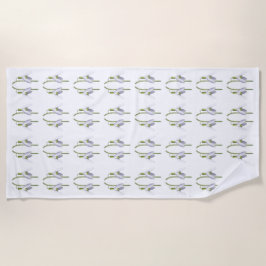 Snowdrop Fabric Muster. Strandtuch