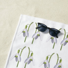 Snowdrop Fabric Muster. Strandtuch