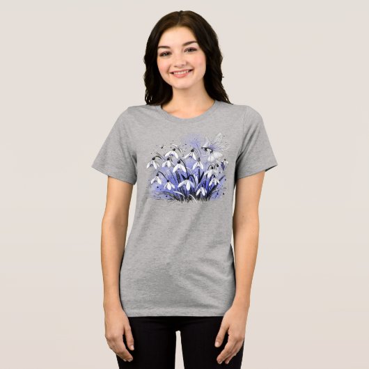 Snowdrop Fairy Tri-Blend Shirt (Vorderseite voll)