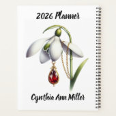 Snowdrop & Garnet January Verse – 2026 Planner Planer (Rückseite)