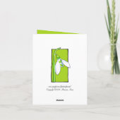 Snowdrop green Note Card Karte (Rückseite)