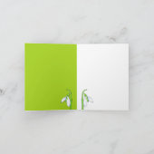 Snowdrop green Note Card Karte (Innenseite)