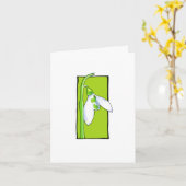 Snowdrop green Note Card Karte (Gelbe Blume)