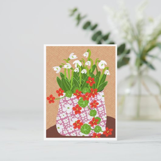 Snowdrop Postkarte (Stehend Vorderseite)