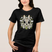 Snowdrop & Rabbit Skull im Januar Tri-Blend Shirt (Vorderseite)