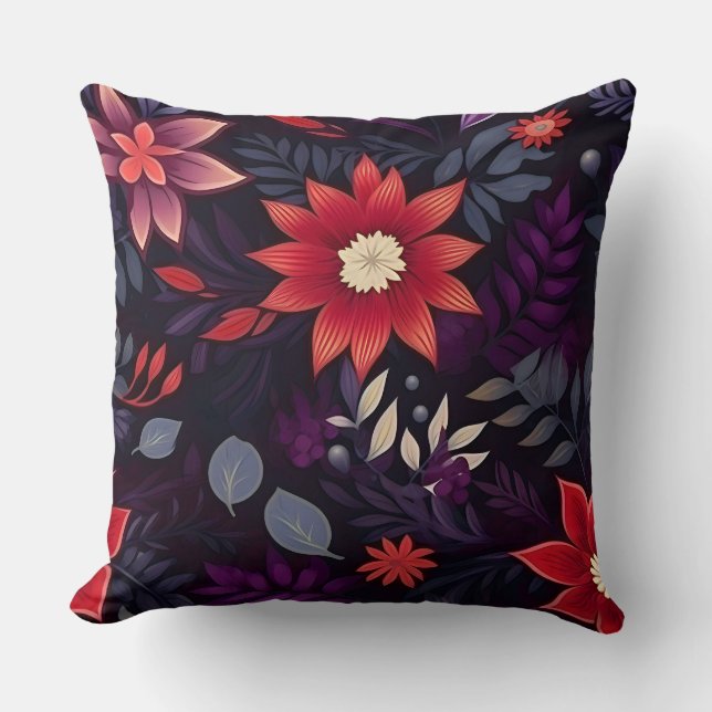 Snowdrop Starry Blooms botanisch Kissen (Vorderseite)