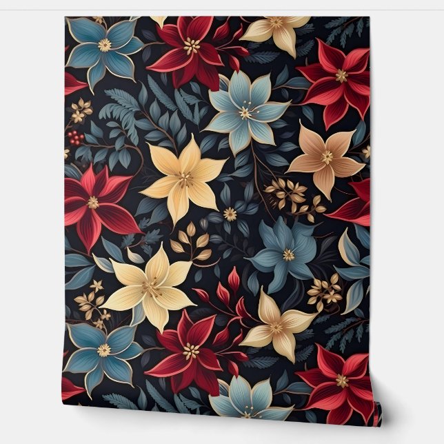 Snowdrop Starry Blooms botanisch Tapete (Abrollen)