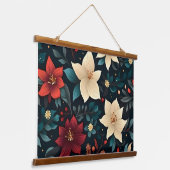 Snowdrop Starry Blooms botanisch Wandteppich Mit Holzrahmen (Gewinkelt)