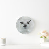 Snowdrop the Maltese Clock Runde Wanduhr (Zuhause)