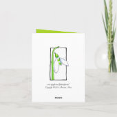 Snowdrop weiß Danke Note Card (Rückseite)