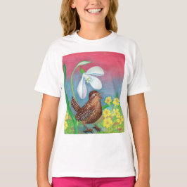 Snowdrop & Wren-Vogel beschwören die Frühjahrsmänn T-Shirt