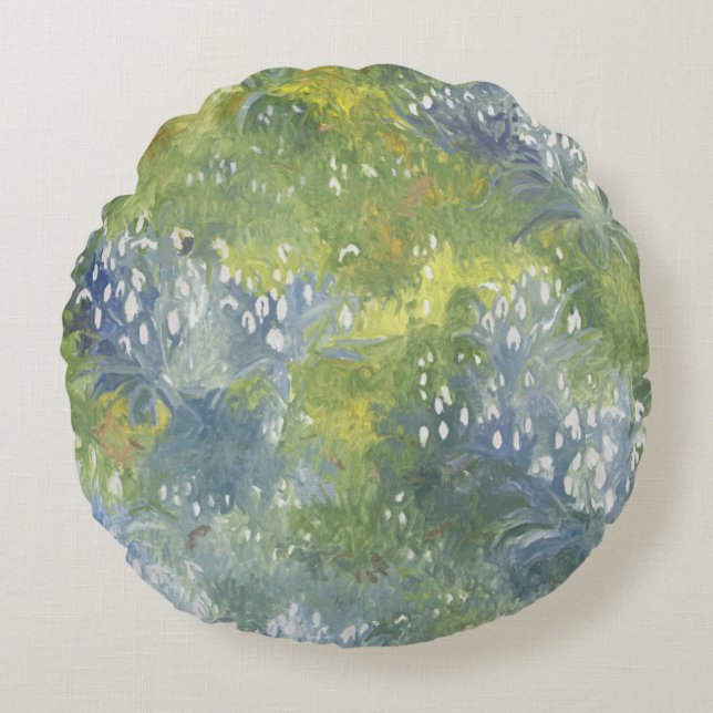 Snowdrops 2014 rundes kissen (Vorderseite)