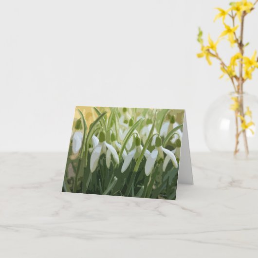 Snowdrops Blank Notecard Karte (Gelbe Blume)