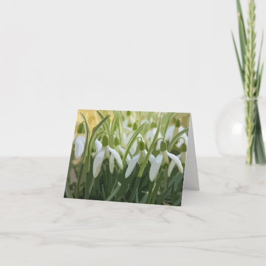 Snowdrops Blank Notecard Karte (Vorderseite)