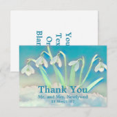 Snowdrops Blue Dankeskarte (Vorne/Hinten)