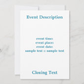 Snowdrops Blue Einladung (Rückseite)