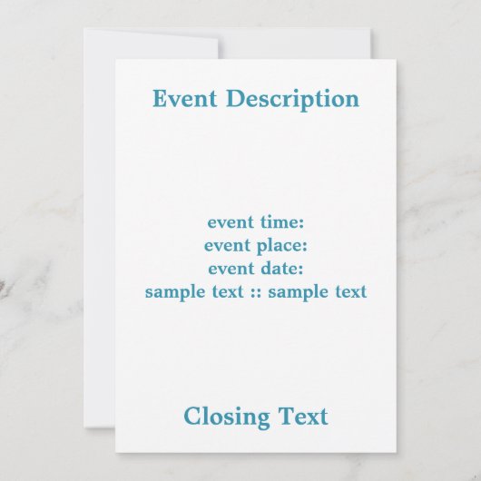 Snowdrops Blue Einladung (Rückseite)