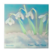 Snowdrops Blue Fliese (Vorderseite)