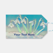 Snowdrops Blue Geschenkanhänger (Vorderseite (Horizontal))