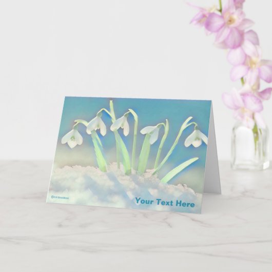 Snowdrops Blue Karte (Orchidee)