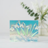 Snowdrops Blue Postkarte (Stehend Vorderseite)