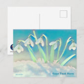Snowdrops Blue Postkarte (Vorne/Hinten)