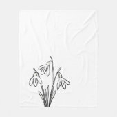 Snowdrops Blume Januar Geburtstag Fleecedecke (Vorderseite)