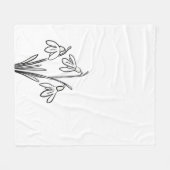 Snowdrops Blume Januar Geburtstag Fleecedecke (Vorderseite (Horizontal))