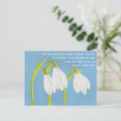 SnowDrops-Blume Postkarte (Stehend Vorderseite)