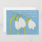 SnowDrops-Blume Postkarte (Vorne/Hinten)