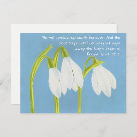 SnowDrops-Blume Postkarte (Vorne/Hinten)