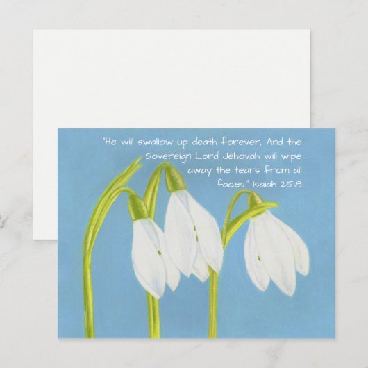 SnowDrops-Blume Postkarte (Vorne/Hinten)