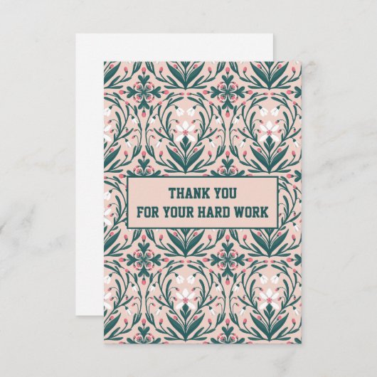 Snowdrops Blumenmuster Dankeskarte (Vorne/Hinten)