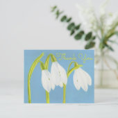 Snowdrops ~Danke-Karte Postkarte (Stehend Vorderseite)