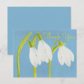 Snowdrops ~Danke-Karte Postkarte (Vorne/Hinten)