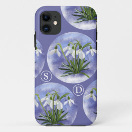 Snowdrops florale Initials trendy für sie Case-Mate iPhone Hülle