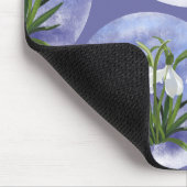 Snowdrops florale Initials trendy für sie Mousepad (Ecke)