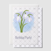 Snowdrops Frühlingsblumen auf Wasserfarbeneinsatz Pergament Einladungen (Versetzt (Einladung))