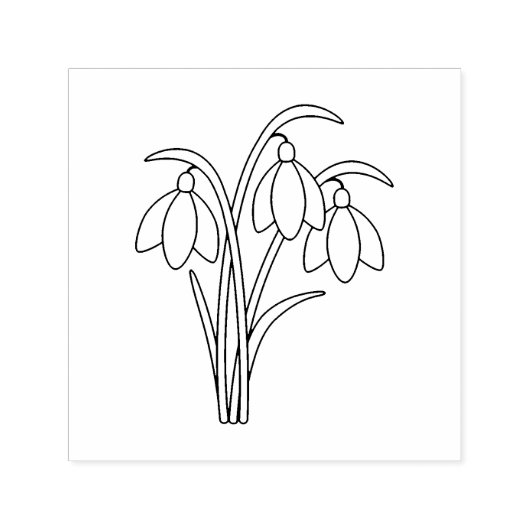 Snowdrops - Frühlingsblumen Farbe Me Permastempel (Design)