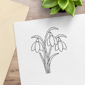 Snowdrops - Frühlingsblumen Gummistempel