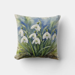 Snowdrops Frühlingspilz Blume Kissen
