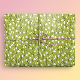 Snowdrops Grüne Frühlingsferien Geschenkpapier