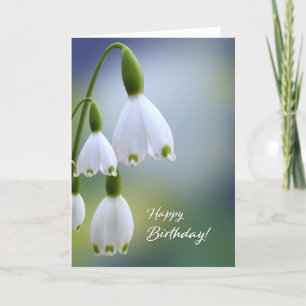 Snowdrops Happy Birthday Card Karte