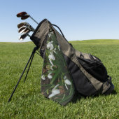 Snowdrops I (Galanthus) Weiße Frühlingsblumen Golfhandtuch (Gras)